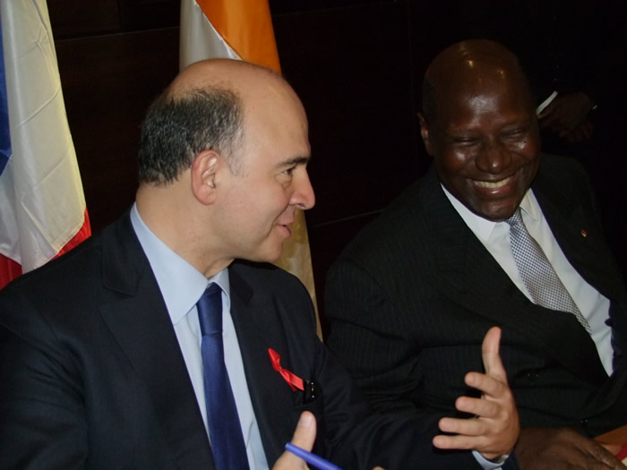 Echanges chaleureux entre SEM le Premier Ministre Daniel Kablan Duncan et le Ministre Franais de lEconomie et des Finances M. Pierre Moscovici